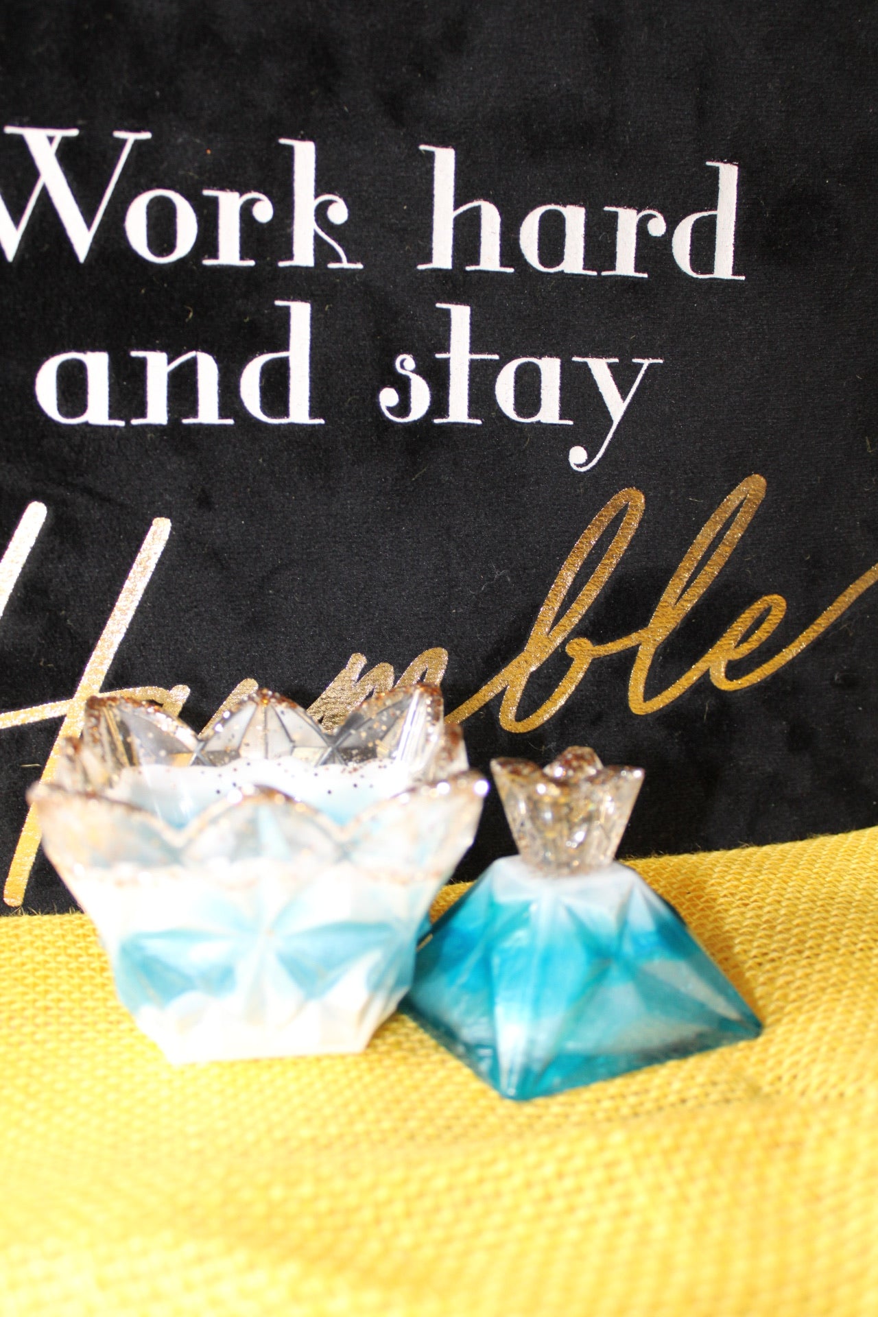 Elegant Baby Blue Resin Jar